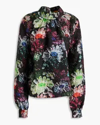 Stine Goya Ashley floral-print cloqué blouse - Black Black