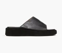 Pacci leather platform sandals - Black