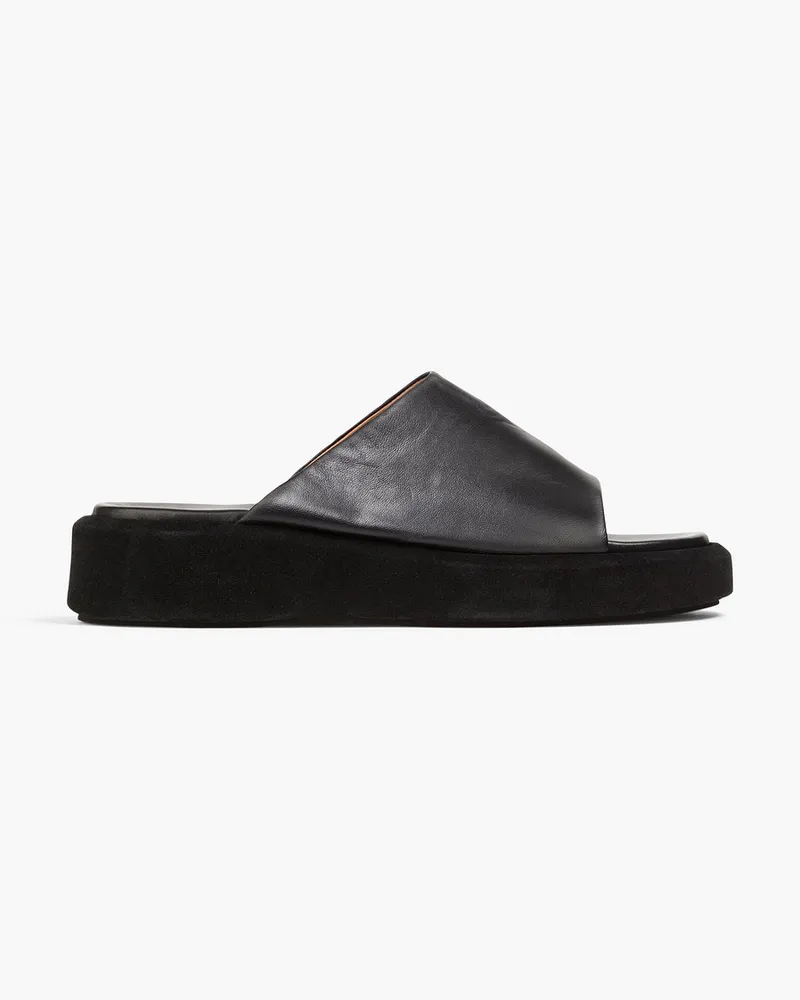 Pacci leather platform sandals - Black