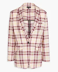 Rag & Bone Checked cotton-twill blazer - Pink Pink