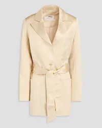 Zimmermann Belted shantung blazer - White White