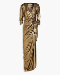 Maria Lucia Hohan Metallic jersey wrap gown - Metallic Metallic