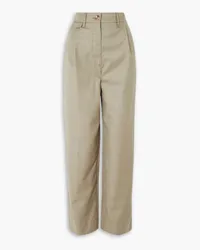 Totême Wool-twill straight-leg pants - Neutral Neutral