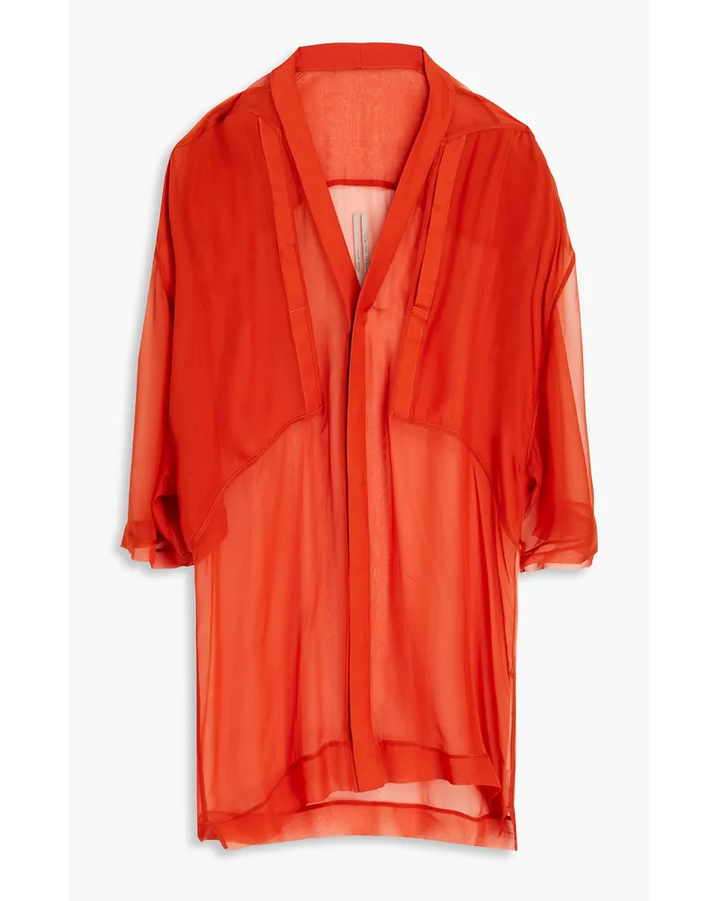 Rick Owens Silk-chiffon shirt - Orange Orange