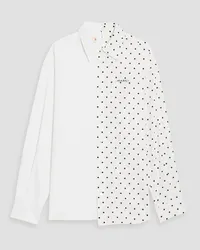 Marni Polka-dot cotton-broadcloth and poplin shirt - White White