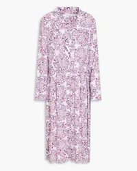 See by Chloé Paisley-print crepe coat - Purple Purple