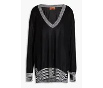 Silk-blend sweater - Black