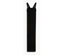 Draped ponte maxi dress - Black
