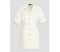 Bouclé-tweed mini dress - White