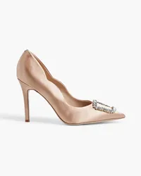 Sam Edelman Harriet crystal-embellished satin pumps - Neutral Neutral