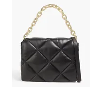 Brynnie quilted leather shoulder bag - Black