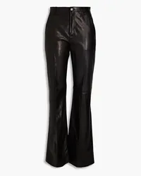 IRO Nyong leather flared pants - Black Black