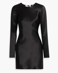 Alexander Wang Cutout silk-satin mini dress - Black Black