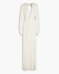 Maria Lucia Hohan Thais cutout plissé silk-tulle gown - White White