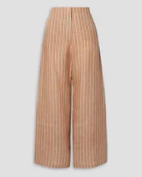 Emporio Sirenuse Artemisia striped linen wide-leg pants - White White