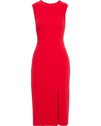 Diane von Furstenberg Mina twist-front stretch-crepe midi dress - Red Red