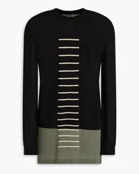 Rick Owens Wool and cotton-blend sweater - Black Black