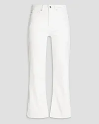 Maje High-rise bootcut jeans - White White