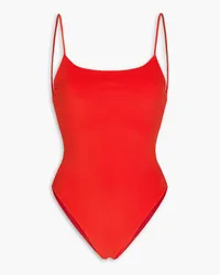 JADE SWIM Trophy open-back terry swimsuit - Red Red