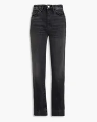 RE/DONE Faded high-rise straight-leg jeans - Black Black