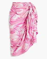 Melissa Odabash Printed mousseline pareo - Pink Pink