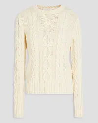 Zimmermann Cable-knit cotton-blend sweater - White White