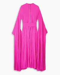 Proenza Schouler Belted pleated jersey maxi dress - Pink Pink