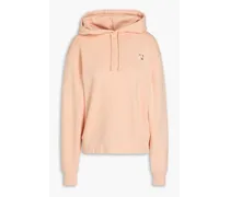 Appliquéd French cotton-blend terry hoodie - Orange