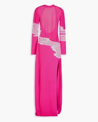 Missoni Cutout intarsia-knit maxi dress - Pink Pink