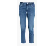 Le Garcon cropped faded low-rise slim-leg jeans - Blue