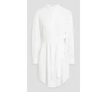Brandi cotton-jacquard mini dress - White