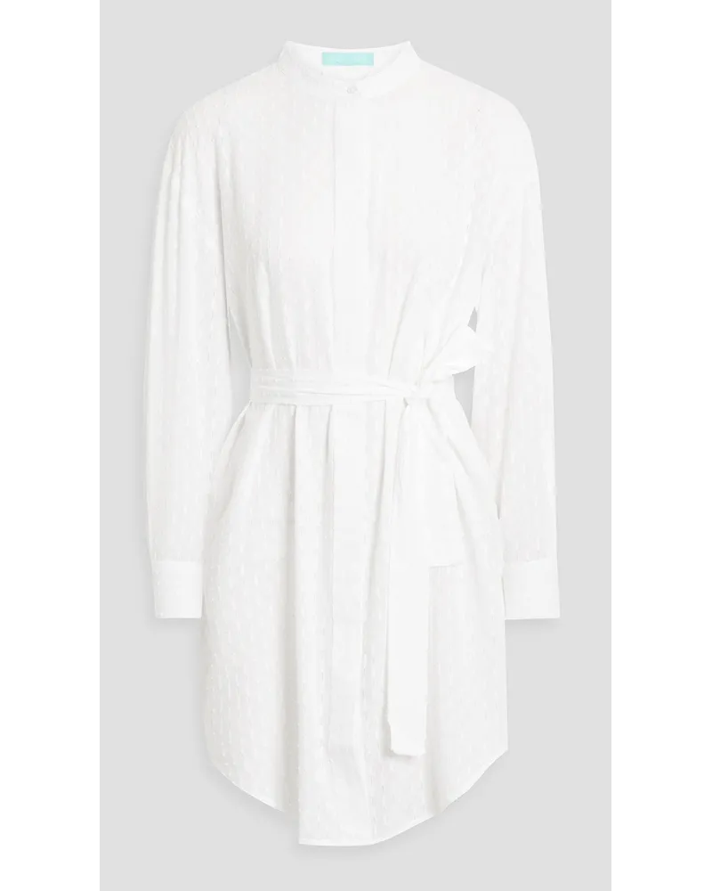 Melissa Odabash Brandi cotton-jacquard mini dress - White White