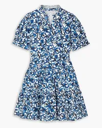 APIECE APART Las Alturas floral-print cotton-poplin mini dress - Blue Blue