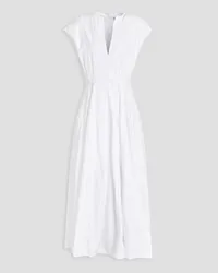 BITE Studios Pleated organic cotton-poplin maxi dress - White White