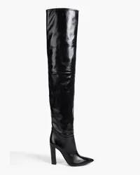 Philosophy Di Lorenzo Serafini Glossed-leather thigh boots - Black Black