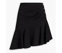 Lisboa fluted piqué mini skirt - Black
