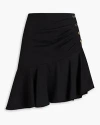 Sandro Fluted piqué mini skirt - Black Black