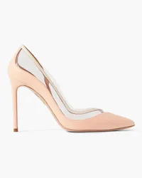 Aquazzura Tres Mondaine 105 leather and PVC pumps - Pink Pink