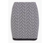 Metallic jacquard-knit mini skirt - Black