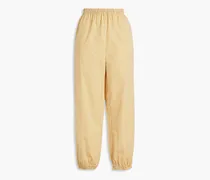 Striped cotton tapered pants - Yellow