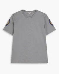 Canali Printed cotton-jersey T-shirt - Gray Gray