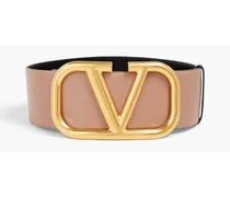 VLOGO leather belt - Neutral