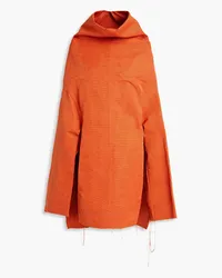 Rick Owens Cotton-blend ottoman turtleneck top - Orange Orange