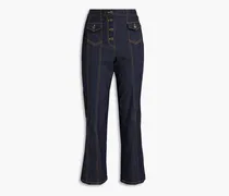 Clifton high-rise kick-flare jeans - Blue