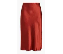 Crinkled satin skirt - Red