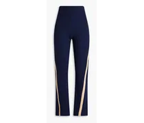 Florence striped knitted flared pants - Blue