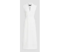 Soraya cutout cotton-poplin midi shirt dress - White