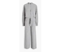 Mélange wool-blend jumpsuit - Gray