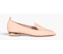 Beya pebbled-leather loafers - Pink