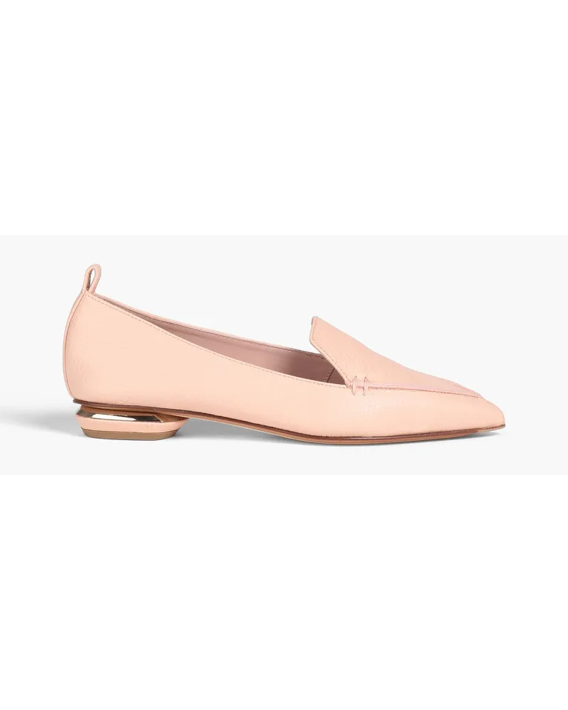 Nicholas Kirkwood Beya pebbled-leather loafers - Pink Pink